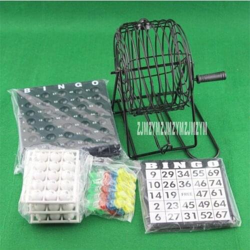 Party Games Manual Lucky Number Picking Machine Mini Lottery Bingo Lucky Board Games Shake Toy Sets Bar KTV Ball Entertainment