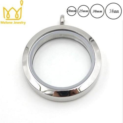 10pcs Glass Locket Stainless Steel Floating Locket Pendant with Chain Screw Twist Living Memory Locket Necklace Fathers Day gif