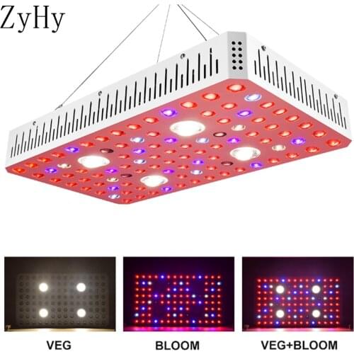 LED Double Switch 2000W COB4 Plant Growth Lamp Succulent Leafy Vegetables And Fruit Seedlings To Promote Growth Supplement Light