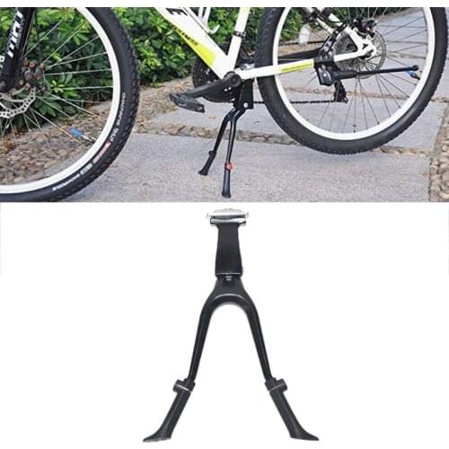 Bike Kickstand Double Leg Bicycle Foldable Adjustable Center Mount Mount Bicycle Stand Fits 26" and Above for Bicycle Road Bike
