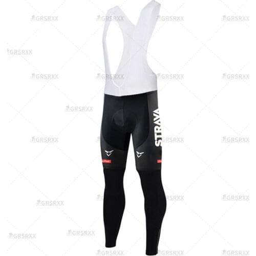 STRAVA Cycling Bib Pants Bicycle Pants with 5D Gel Padded Quick-Dry Cycling Pants Men Autumn Pro Team Long Racing Bike Trousers