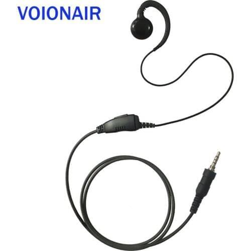 VOIONAIR 10pcs C Shape Ear Hook Earpiece Headset Earphone Speaker Mic PTT for Vertex Yaesu EVX-S24 Radio Hotel Camping Outdoor