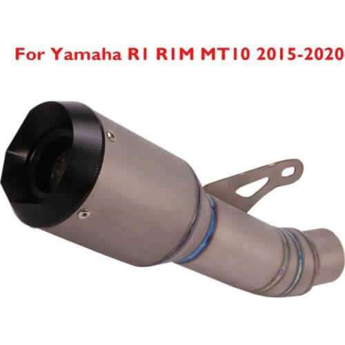 Motorcycle Exhaust System Escape Muffler Baffle Silencer Tail Pipe Connection Link Pipe for Yamaha R1 R1M MT10 2015-2020