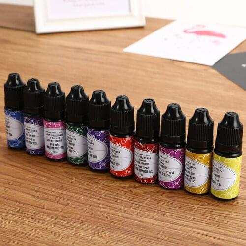 10 Colors Epoxy UV Resin Family DIY 10g Dye Colorant Resin Pigment Fast curing Mix Color DIY Craft Jewelry Making Accessories