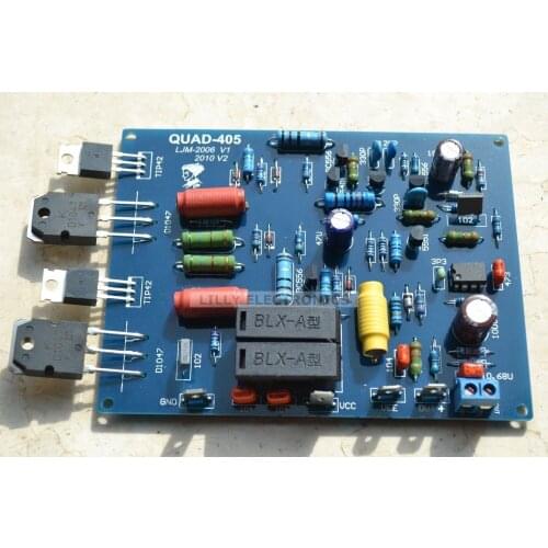 2pcs Assembled QUAD405 mono Audio Power Amplifier Board DC +/-40V to +/-50V (3A)