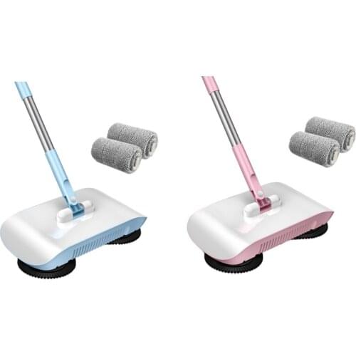 2 In 1 Hand Push Vacuum Cleaner Set Home Sweeper Broom Dustpan Handheld Dust Collector Carpet Floor Cleaners