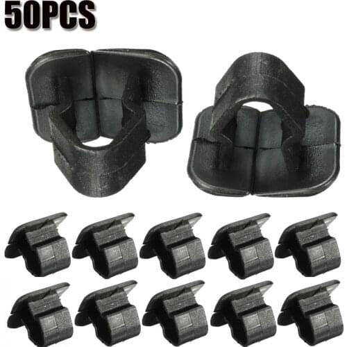 50Pcs/Set Hood Insulation Plastic Retainer Bonnet Holder Pad Spring Bracket Replacement Hood Clip For VW 1H5863849A01C