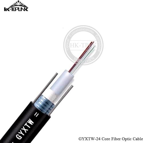500M/Roll GYXTW 24 Core FTTH Fiber Cable Outdoor Single Mode Cable 0.6CM Line Diameter PE Sheath Central Loose Tube Cable