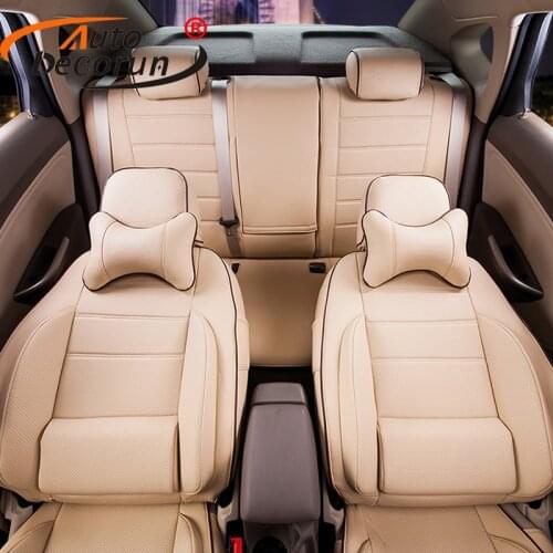 AutoDecorun PU leather cover car seat for Volkswagen Caravelle seat covers sets auto accessories seats cushion covers supports