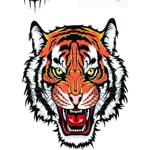 Tiger head car sticker tiger body decoration personality creative scratch cover waterproof decoration sticker for Porsche car