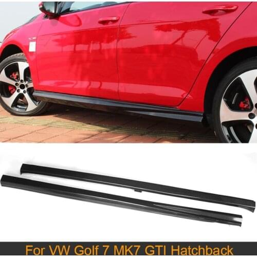 Carbon Fiber Car Side Skirts For Volkswagen Golf 7 VII MK7 GTI Hatchback 14-17 Non Standard Side Door Bumper Skirts Apron FRP