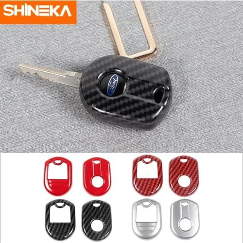 SHINEKA Car Keys Cover For Ford Mustang 2010-2014 Car Key Case Shell Cover Accessories For Ford F150 Raptor 2009-2014