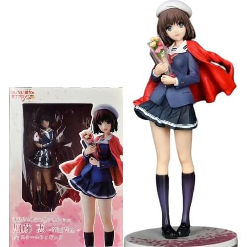 24cm Japan Anime Saenai Heroine No Sodatekata Katou Megumi Figurine Standing Ver Saint Graduation Girls Action Figure PVC Toys
