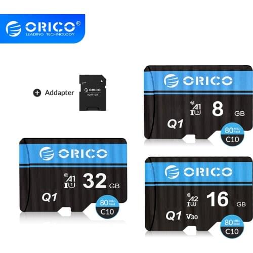ORICO Micro SD Card Memory Card 8GB 16GB 32GB 80MB/S mini TF car Micro sd card Class10 flash card Memory 32GB TF Card for Drone