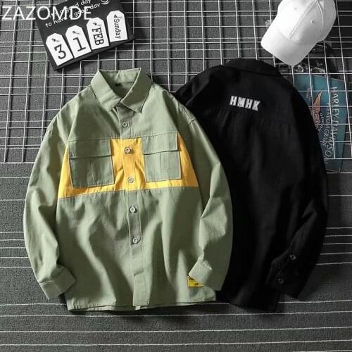 Spring Jacket Shirts Korean Style Mens Jacket Fashion Black Mens Jackets and Coats Casual Clothes 2021 Autumn Safari Shirts