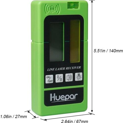 Laser Level Receiver Detector with Pulsing Line Ourdoor Indoor Electronic Leveling Vertical Horizontal Lines for Red Green Beam