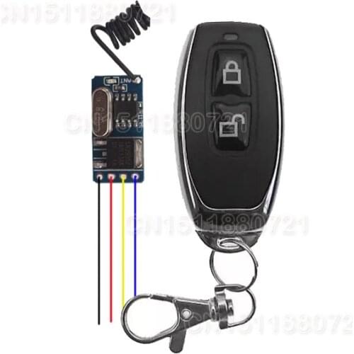 Micro Mini Remote Control Switch DC 3V 3.7V 4.5V 5V 6V 7.4V 12V Lithium Battery Wireless Switch Light Receiver PCB