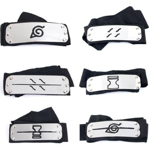 Anime Headband Uzumaki Kakash Forehead Fashionable Guard Head Band Cosplay Accessories Kids Toy Gifts