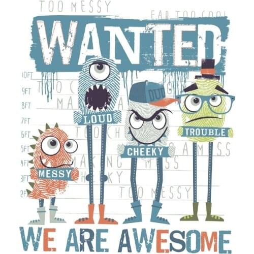 Cartoon cute animal animation image dinosaur monster heat transfer sticker Iron On for childrens T-shirt school bag