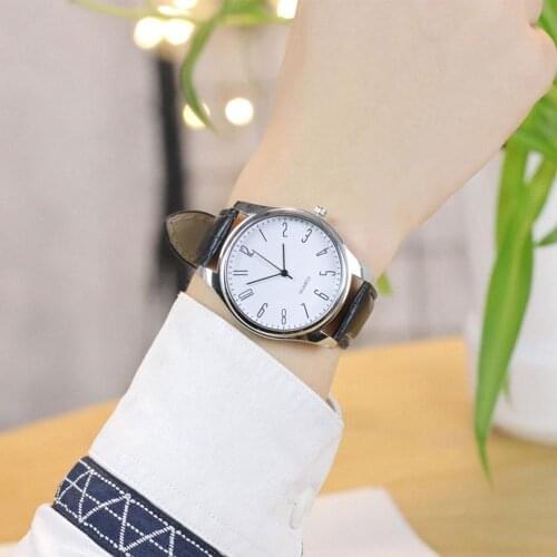 Mens Wrist Watches Quartz Analogue PU Leather Casual Fashion Watch Gift Digital face watch