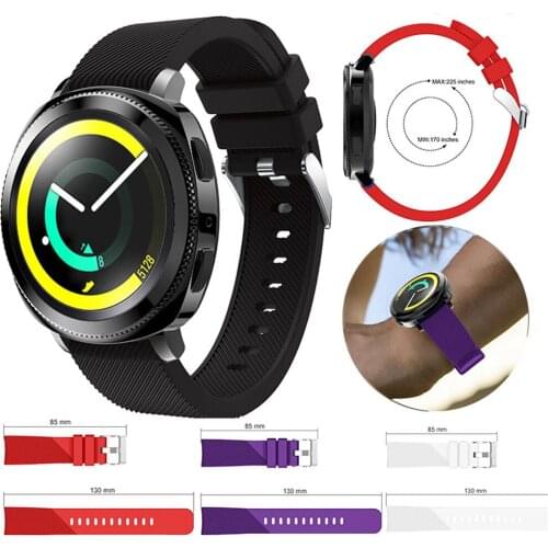 Soft Silicone watch band For Samsung Gear Sport 20mm Replacement Wristband Strap for Samsung Gear S2 Classic fashion Watch bands