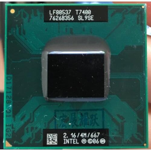 Intel Core 2 Duo T7400 CPU SL9SE B2 Laptop processor PGA 478 cpu 100% working properly