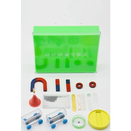 DIY Bar Ring Horseshoe Compass Magnets Set Basic Physics Learning Aids Science Experiment Tool Toys For Children