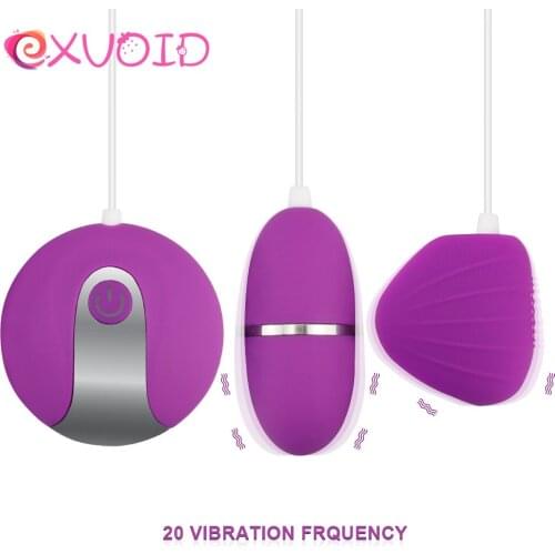 EXVOID Vibrators Clip 10 Frequency Remote Egg Vibrator Sex Toys for Women G-Spot Massager Waterproof Male Masturbator Silicone