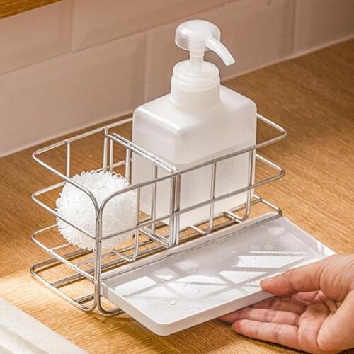Storage Rack Durable Adjustable Stainless Steel Wall Mounted Draining Holder for Kitchen