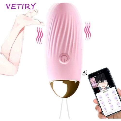 Vibrating Egg G Spot Vibrator Vaigna Massage Love Egg Dildo Vibrator Bluetooth APP Control Clit Stimulator Sex Toys for Women