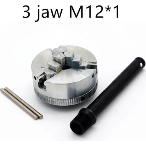 Z011 Woodworking Three Jaw Chuck 10-35mm Corrosion Resistance Power Tool High Accuracy Industrial For Mini Lathe Zinc Alloy M12