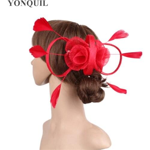 Elegant Women Flower Wedding Fascinator Hat Hair Clips Beautiful Headwear Hair Clips Lady Hair Coms Hair Accessories SYF442