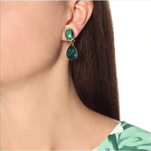 2020 Amybaby Luxury Fashion Vintage Purple Crystal Womens Stud Earring Jewelry For Party