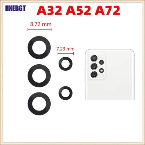 For Samsung Galaxy A32 A52 A72 4G 5G Rear Camera Glass Lens Camera Glass Lens With Glue Sticker Adhesive Phone Parts