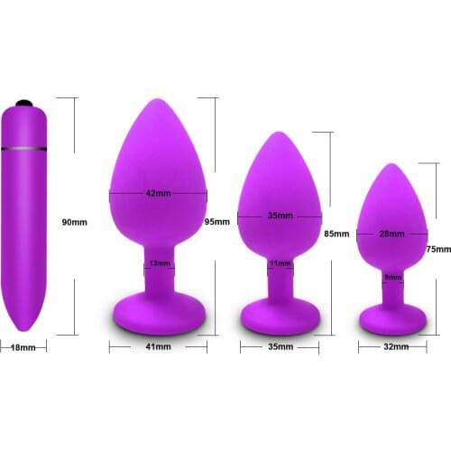 Anal Butt Plug Soft Silicone Prostate Massager Adult Gay Products Anal Plug Mini Erotic Bullet Vibrator Sex Toys for Wome