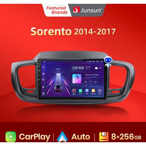 Junsun V1 Pro 4G CarPlay Android 10 4G+64G Car Radio Multimedia Player For Kia Sorento 3 2014-2017 GPS no 2din 2 din dvd