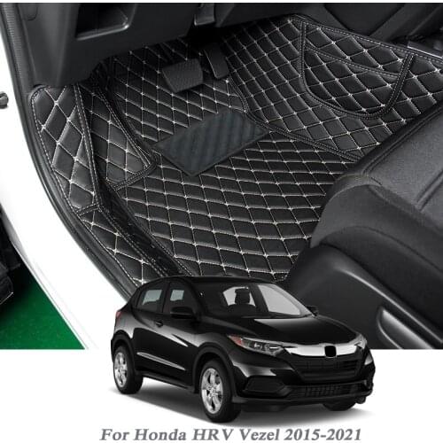 3pcs Car Styling PU Leather Floor Mat For Honda HRV Vezel 2015-2021 LHD Auto Foot Pad Automobile Carpet Cover Internal Accessory
