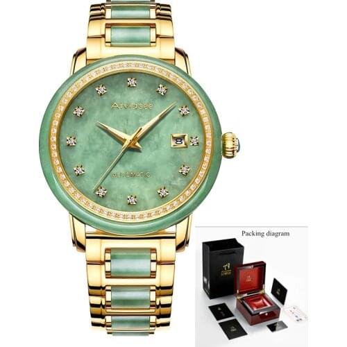 NEW Brand Wristwatch Men Jade Automatic Mechanical Couple Clock Fashion Top Women Watch Creative Carnival Business Male Watches