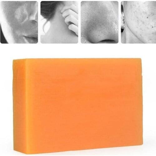 Turmeric Kojic Acid Soap Natural Scrub Cleaning Nourishing Whitening Acne Treatment Dark Black Skin Britening Mite Removal Care