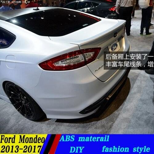Use for ford mondeo spoiler 2013-2017 High Quality ABS Material Car Rear Wing Primer Color Rear Spoiler for ford monde 2012-2014