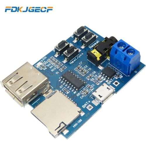 10pcs TF card U disk MP3 Format decoder board module amplifier decoding audio Player BSG