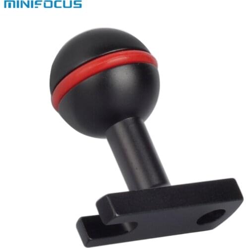MINIFOCUS Diving 1" Ball Mount Head Base Adapter Video/Flash/Strobe flashlight Connector for Underwater Handheld Tray Ball Arm