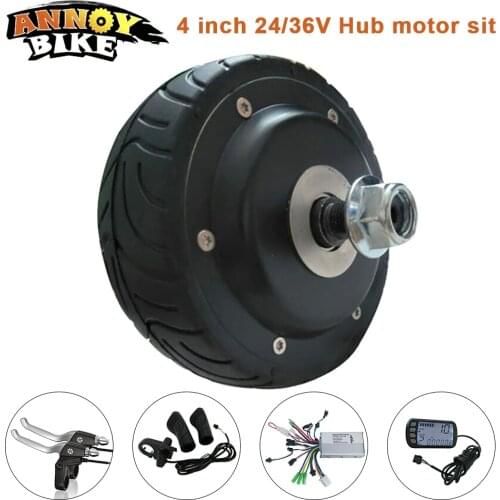 Motor wheel 4 inch E bike hub motor Modification kit for Scooter Motor Brushless Toothless Electric bicycle Engine Wheel Motor