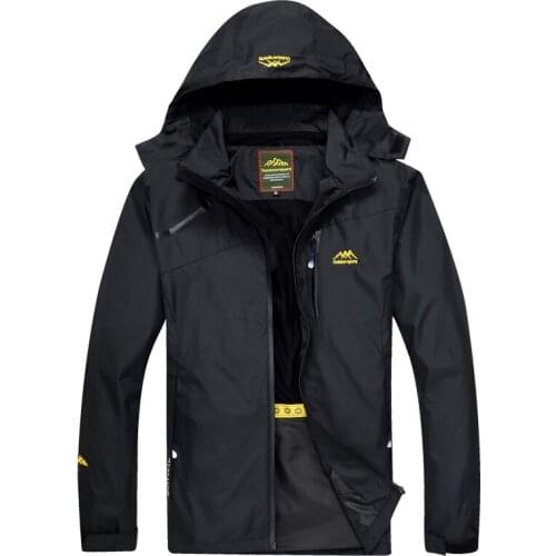 Mens Hiking Jackets 2020 Mens Lightweight Waterproof Jacket Windproof Outdoor Camping Hiking Mountain Jacket Coat with Hood