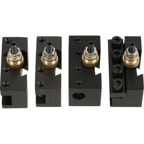 4pcs Lathe Quick Change Tool Post Holder Kit Boring Blade Turning Facing Holder Set Lathe Accessary