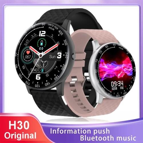 2021 new H30 Smart Watch IP68 Waterproof Custom Dial Fitness Tracker Heart Rate Blood Pressure Women Smartwatch For IOS Android