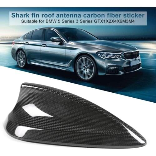 Aerials Cover Trim Detachable Anti-slip Carbon Fiber Shark Fin Frame Decal Cover Trim for BMW GTX1/ X2/X4/ X6/ M3/ M4/ Aerials