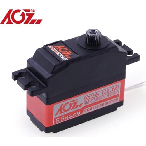 AGFRC B26CLM Meddium Aluminum Case High Torque 10.5KG 0.08Sec Fast Speed Titanium Gear Mini Size HV DC Servo Motor For RC Cars