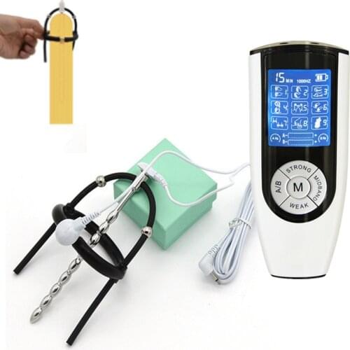 Super Stronger Electro Shock Penis Plug Enlargement Ring Catheter Sounds,Electric Penis Massager Electrical Stimulation Sex Toys