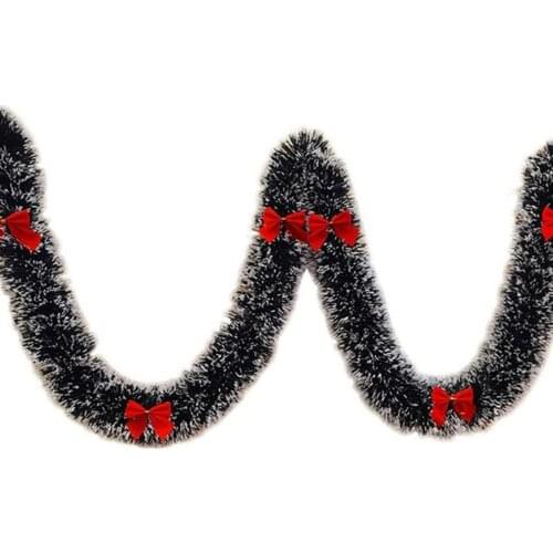 2M Christmas Decoration Bar Tops Ribbon Garland Christmas Tree Christmas Decor White Dark Green Cane Tinsel Xmas Noel Supplies